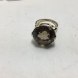 Smoky quartz Ladies vintage ring, size L 5.3 grams including stone