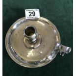 Georgian period silver chamber candlestick, 225 grams rubbed Hallmarked