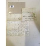 Postal History November 1852 a 2 page letter