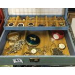 Jewellery box and contents,