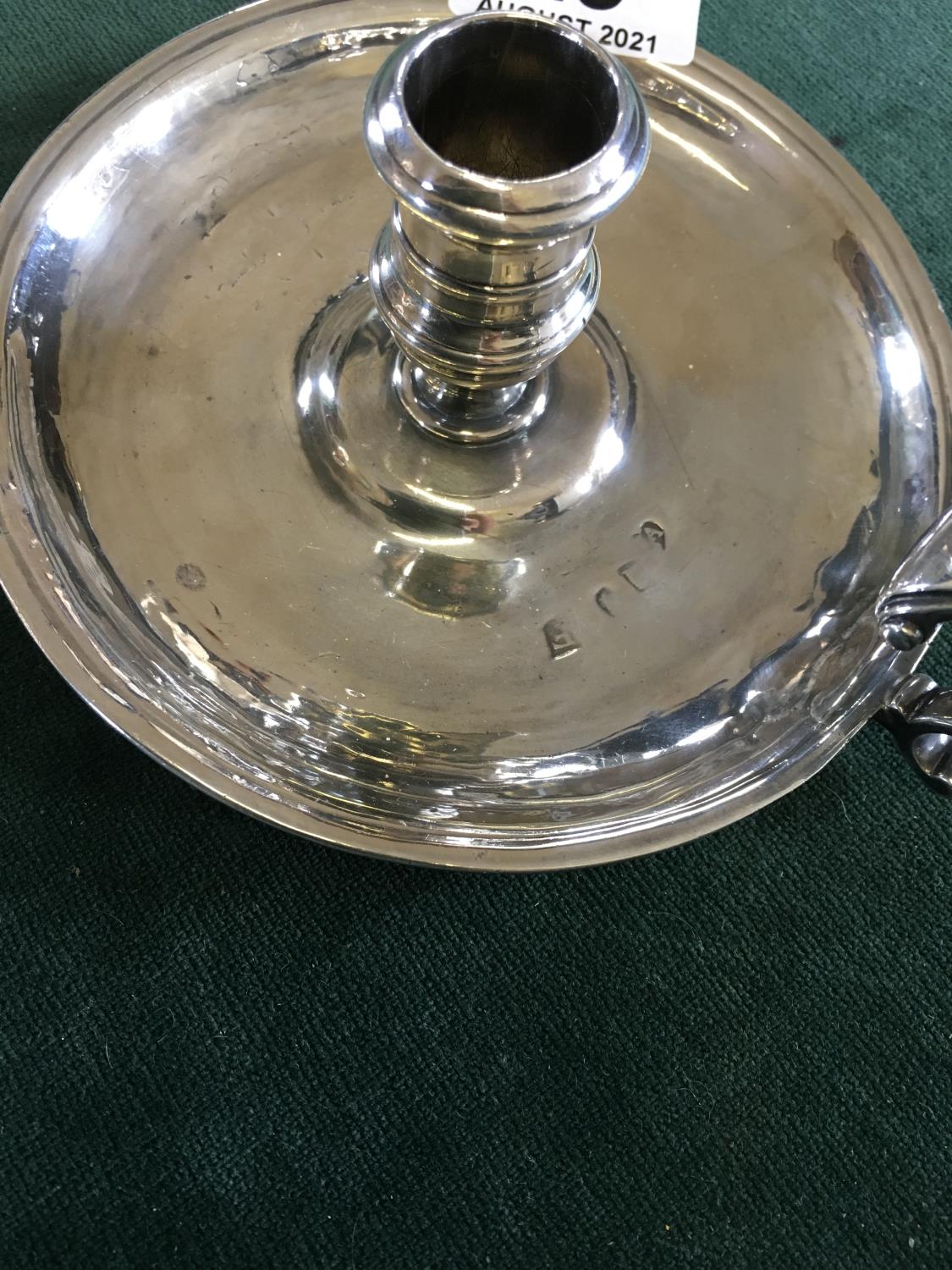 Georgian period silver chamber candlestick, 225 grams rubbed Hallmarked - Image 3 of 3