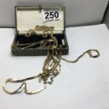 3 x assorted ladies 9ct gold necklaces, 17 grams