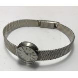 Ladies Tissot white gold watch and bracelet strap both marked 9ct total weight 20 grams with
