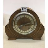Bravingtons limited Art Deco period mantle clock with an 8 day movement striking on a gong appears