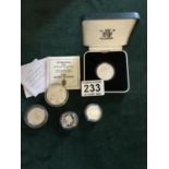 5 x silver coins in collectors casuals 50