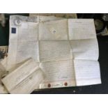 Parchment paper Covenant title deed dated 1760 hand written with wax seals complete indenture,