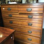 Edwardian period Gentleman's chest 2 short and 3 graduating long drawers supplied by H J Wells of