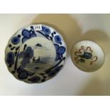 Antique Chinese plate and 1 other