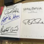 Harry Potter hard back copy with dust cover and 2 x paper backs, The Philosophers Stone and 1