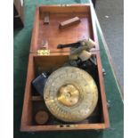 Naval mark 2 range finder by T Cooke & Sons Ltd London, in mahogany case