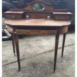 James Shoolbred. label 19th Century Rosewood and inlaid Carlton house writing desk /dressing table