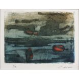 Ian LAURIE (British b. 1933) Light Shift Mounts Bay, Coloured etching, Signed and numbered 9/25 in