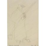 Sven BERLIN (British 1911-1999) Cornish Peasant, Pencil drawing, Signed with initial and dated