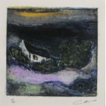 Ian LAURIE (British b. 1933) Cornish Quiet, Coloured etching, Signed and numbered 9/25 in pencil,