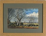 R J HECTOR (British 20th Century) Old Elms, Watercolour, Signed and dated '87 lower right, inscribed - Image 3 of 4