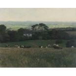 Philip TRAVERS (British b. 1945) Green Pastures West Cornwall, Oil on canvas, Signed with initials