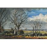 R J HECTOR (British 20th Century) Old Elms, Watercolour, Signed and dated '87 lower right, inscribed