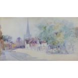 Thomas MacKAY (British 1851-1920) Solihull - High Street with St Alphege, Watercolour, Signed and