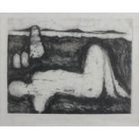 John EMANUEL (British b. 1930) Figure - Western Isles, Etching, Signed lower right, inscribed and