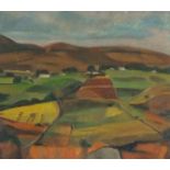 Horas KENNEDY (British 1917-1997) Donegal Fields, Oil on board, Inscribed with artist's name