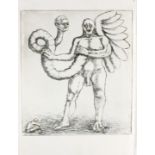 Lionel MISKIN (British 1924-2006) Minos and Pasiphae, Etching, Signed and dated '97 in pencil,
