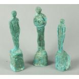 John PIPER (British b. 1946) Family, Three solid cast Bronzes, Edition 4/9, 8" high (20cm) (