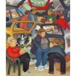 Beryl COOK (British 1926-2008) Car Boot Sale, Lithograph, Signed lower right and numbered 592/650 in