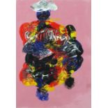 Elizabeth WHITE (British b. 1938) Caribbean Carnival Lady, Mixed media on paper, Signed and dated