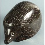 Lawrence MURLEY (British b. 1963) Hedgehog IV, Carved serpentine, Signed with initials, titled and