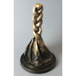 Roger DEAN (British b. 1937) Let's Twist Again, Bronze raised on a circular bronze resin base,