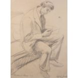 Isobel Atterbury HEATH (British 1909-1989) Portrait of Richard Case, Pencil on paper, Signed lower
