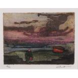 Ian LAURIE (British b. 1933) Mount's Bay Sunset, Etching, Signed and numbered 32/50, titled verso,