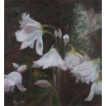 Leslie A BICKLEY (British b. 1955) Lilies, Oil on paper, Signed lower left, signed and titled verso,