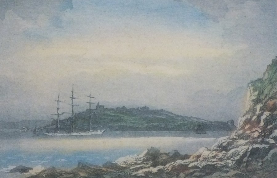 After Claude ROWBOTHAM Entrance to Falmouth Harbour, Lithograph (re-published by John Maggs),