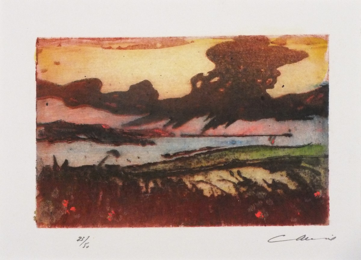 Ian LAURIE (British b. 1933) Cornish Clouds, Colour etching, Signed lower right and numbered 23/