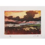 Ian LAURIE (British b. 1933) Cornish Clouds, Colour etching, Signed lower right and numbered 23/