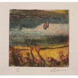 Ian LAURIE (British b. 1933) Spring Sails, Coloured etching, Signed lower right and numbered 15/