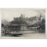 David LAW (British 1831-1901) Windsor Castle - Berkshire, Etching, Signed in pencil lower right,