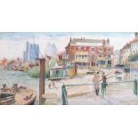 Kenneth COUZENS (British 1920-2000) The London Apprentice Pub - Isleworth, on the Banks of the
