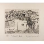 Bryan INGHAM (British 1936-1997) Falmouth Dock, Etching, Signed, titled and dated 1980, trial proof,