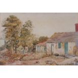 Zillah BRID (British 20th Century) Farm Yard and Outbuildings, Watercolour, Signed lower left, 6.75"