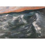 David PENHALE (British b. 1947) Winter Sea - Green Sea Running, Watercolour, Signed lower right,