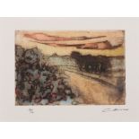 Ian LAURIE (British b. 1933) Mount Horizon, Colour etching, Signed lower right and numbered 32/50,