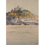 S JOHN (20th/21st Century) St Michael's Mount, Oil on board, Signed lower right, 12.5" x 9" (32cm