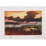 Ian LAURIE (British b. 1933) Cornish Clouds, Colour etching, Signed lower right and numbered 23/