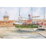 Bill CHIPPING (British 20th Century) Sweet Promise Low Tide St Ives, Watercolour, Signed and