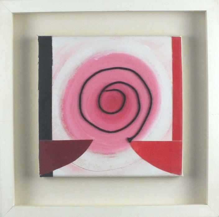 Sir Terry FROST (British 1915-2003) Pink Sun, Mixed media on canvas, Signed, titled, inscribed ' - Image 2 of 3