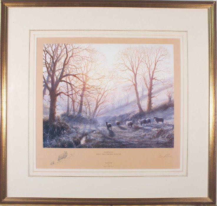 Gerry HILLMAN (British b. 1948) Winter - Pathways thro' the Cornish Seasons, Lithograph, Singed - Image 5 of 6