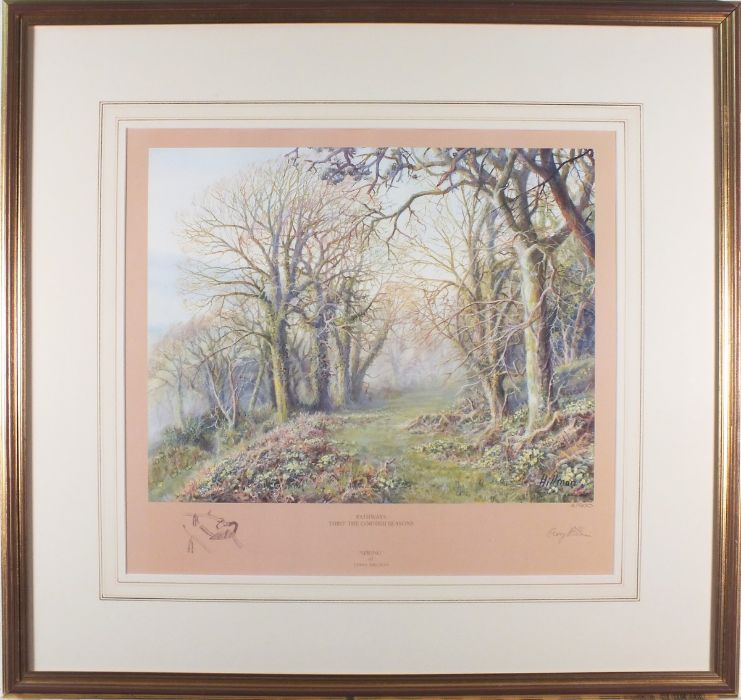 Gerry HILLMAN (British b. 1948) Winter - Pathways thro' the Cornish Seasons, Lithograph, Singed - Image 3 of 6