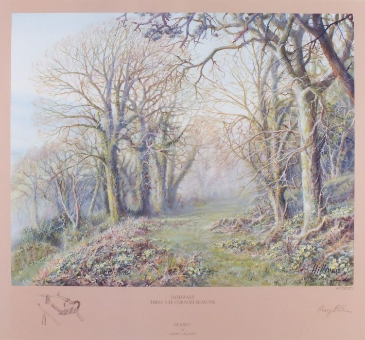 Gerry HILLMAN (British b. 1948) Winter - Pathways thro' the Cornish Seasons, Lithograph, Singed - Image 2 of 6